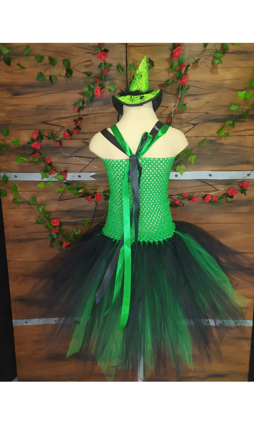 Robe tutu Sorcière Verte 4/6 ans