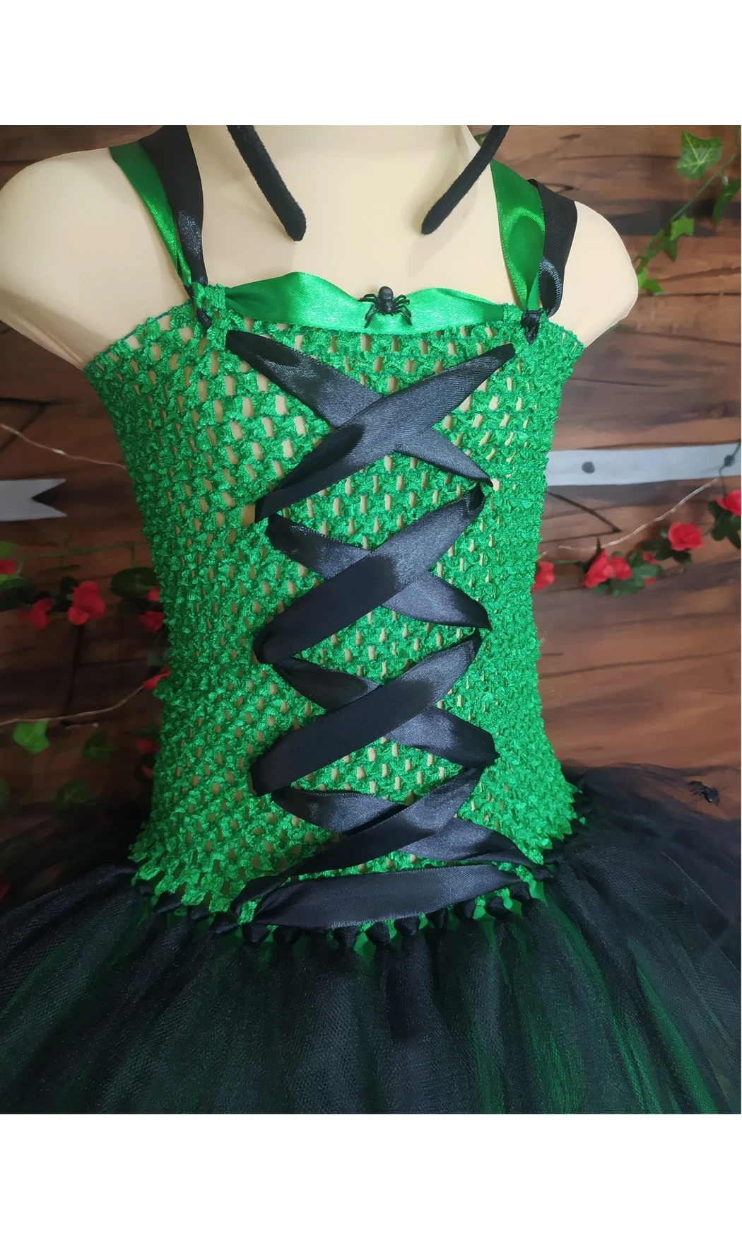 Robe tutu Sorcière Verte 4/6 ans
