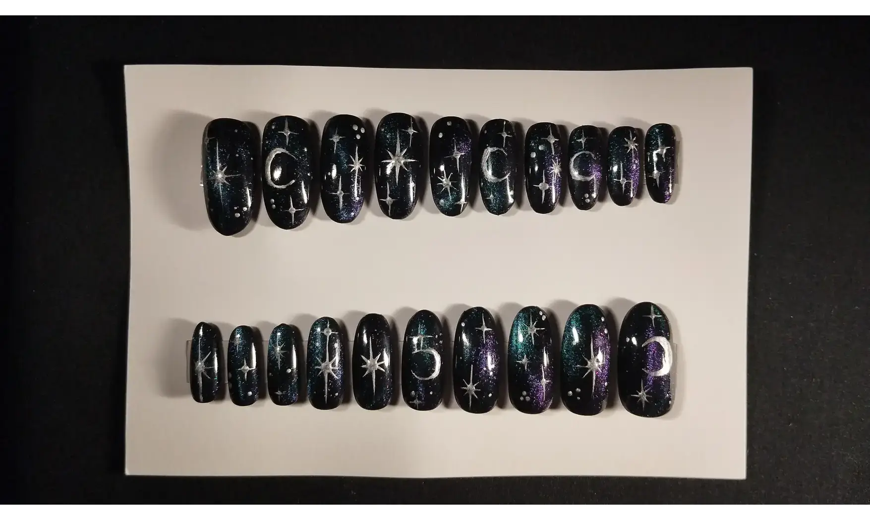 Press on nails Céleste bleu - Lot 20