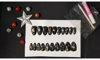 Press on nails Céleste jaune - Lot 20