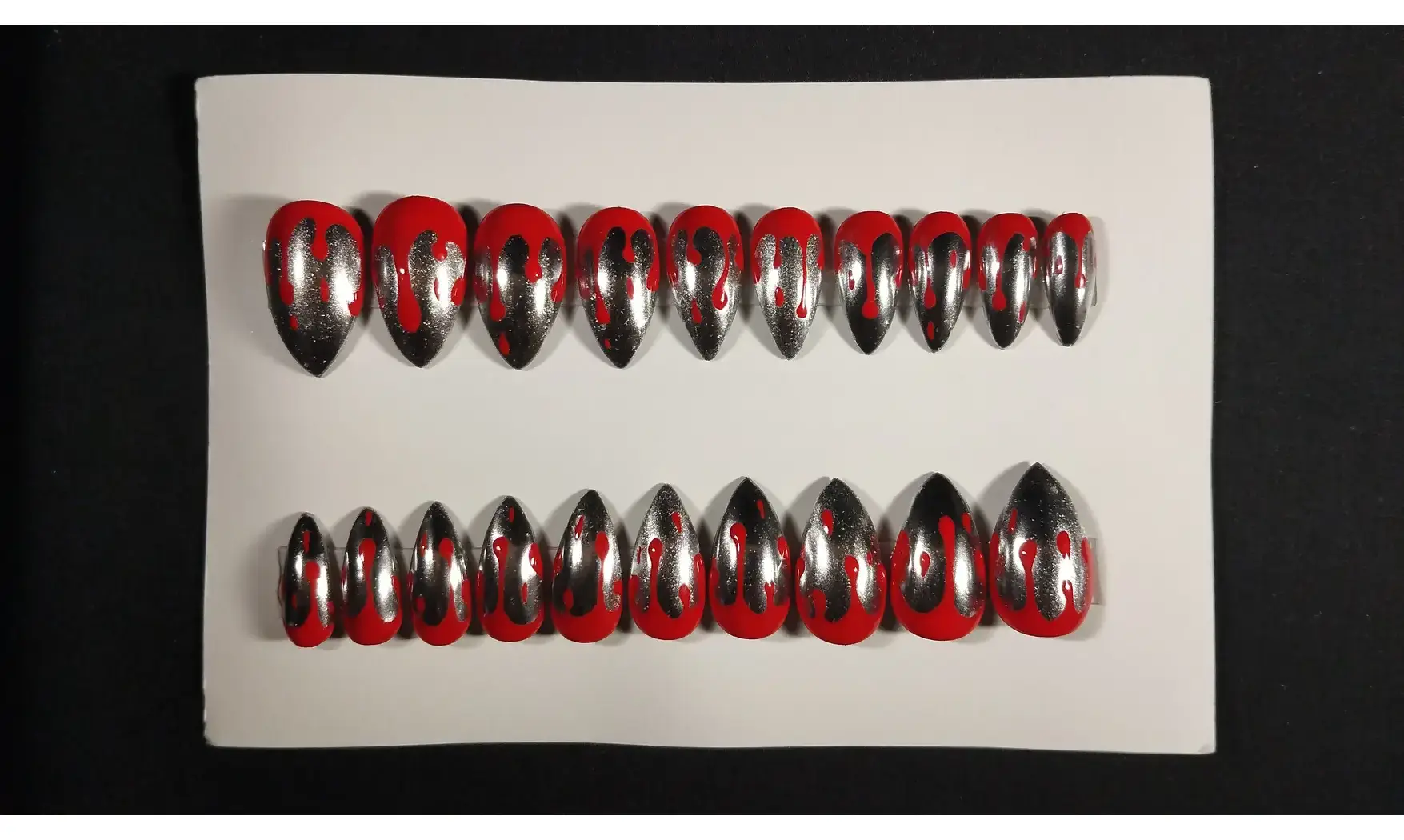 Press on nails Coulures sang - Lot 20
