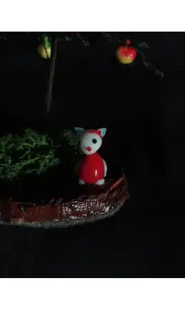Mini pommier socle bois