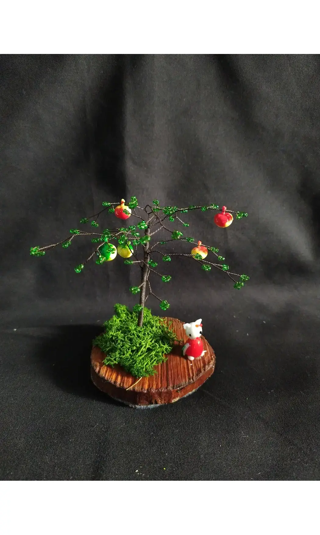 Mini pommier socle bois