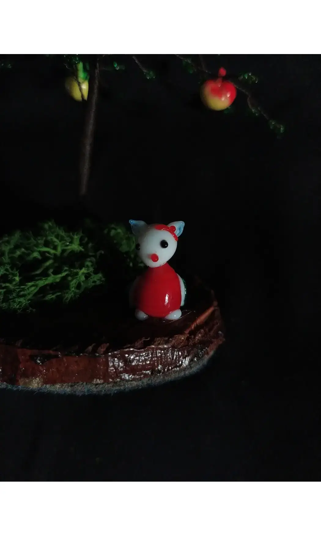 Mini pommier socle bois