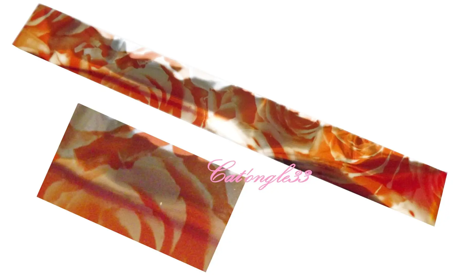 Foils rose orange nail art 20 cm