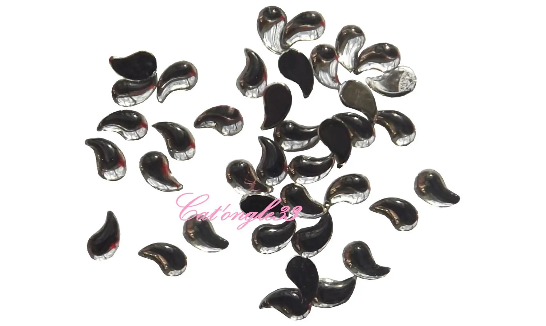 Strass larme argent