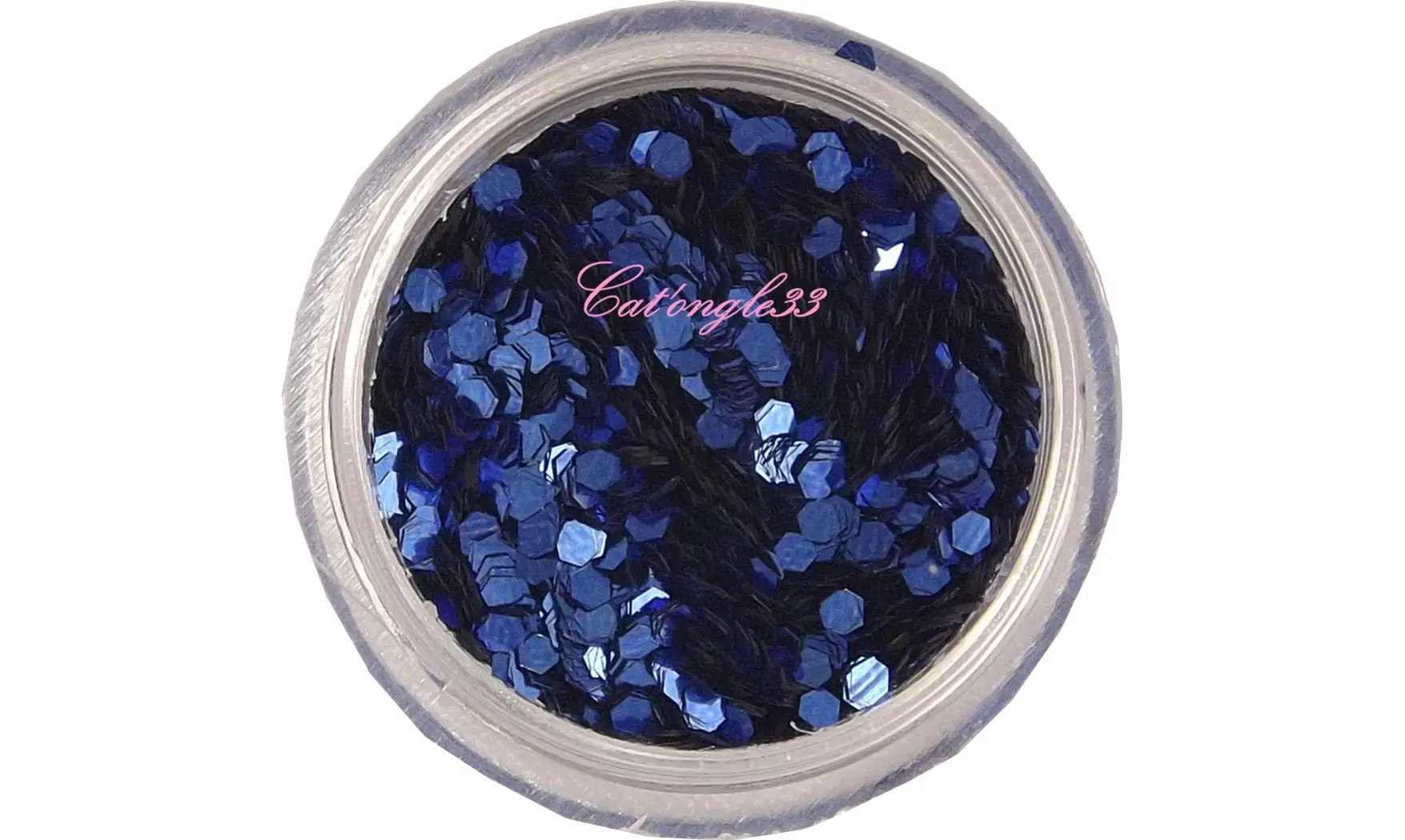 Paillette hexagonale bleu roi