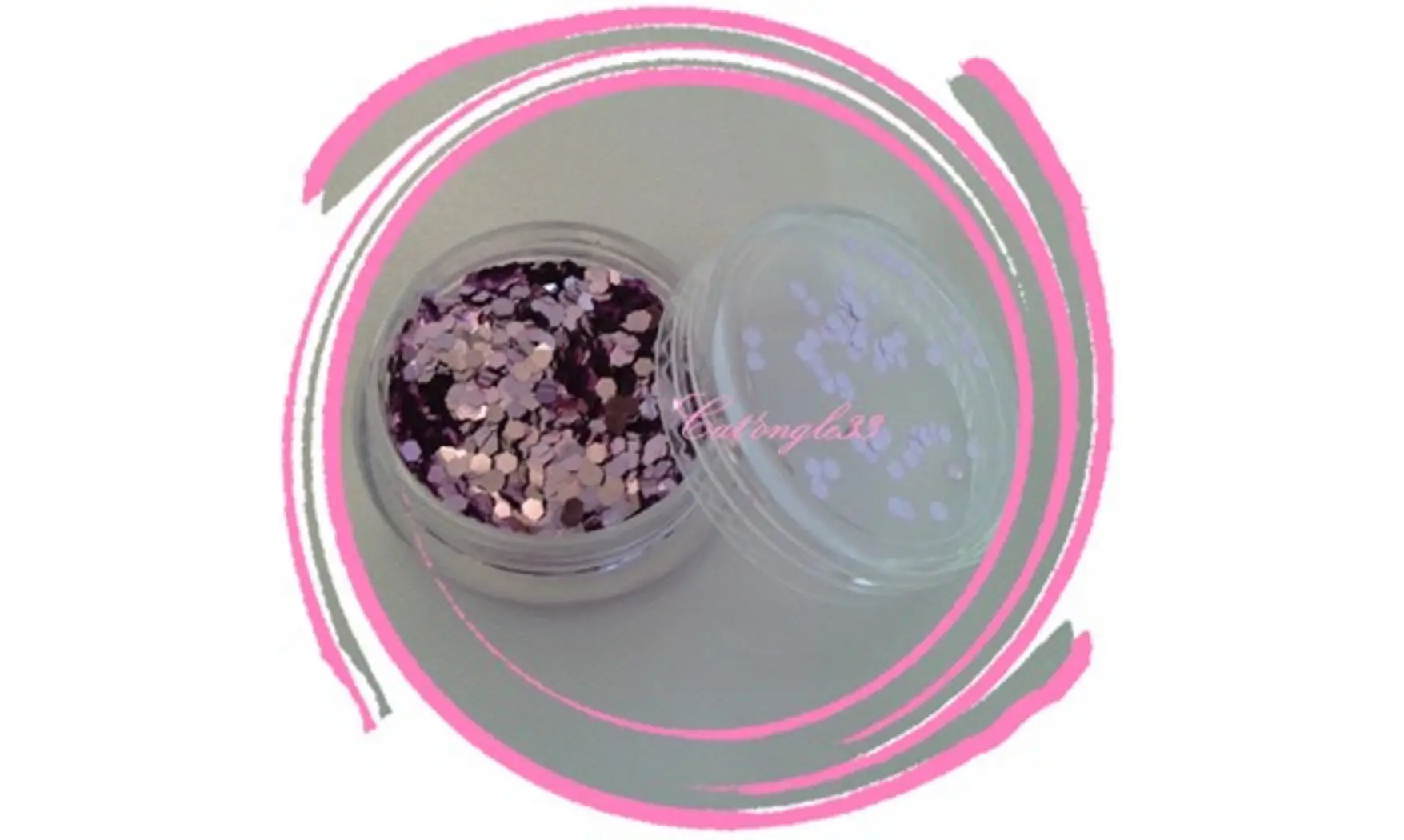 Paillette hexagonale mauve