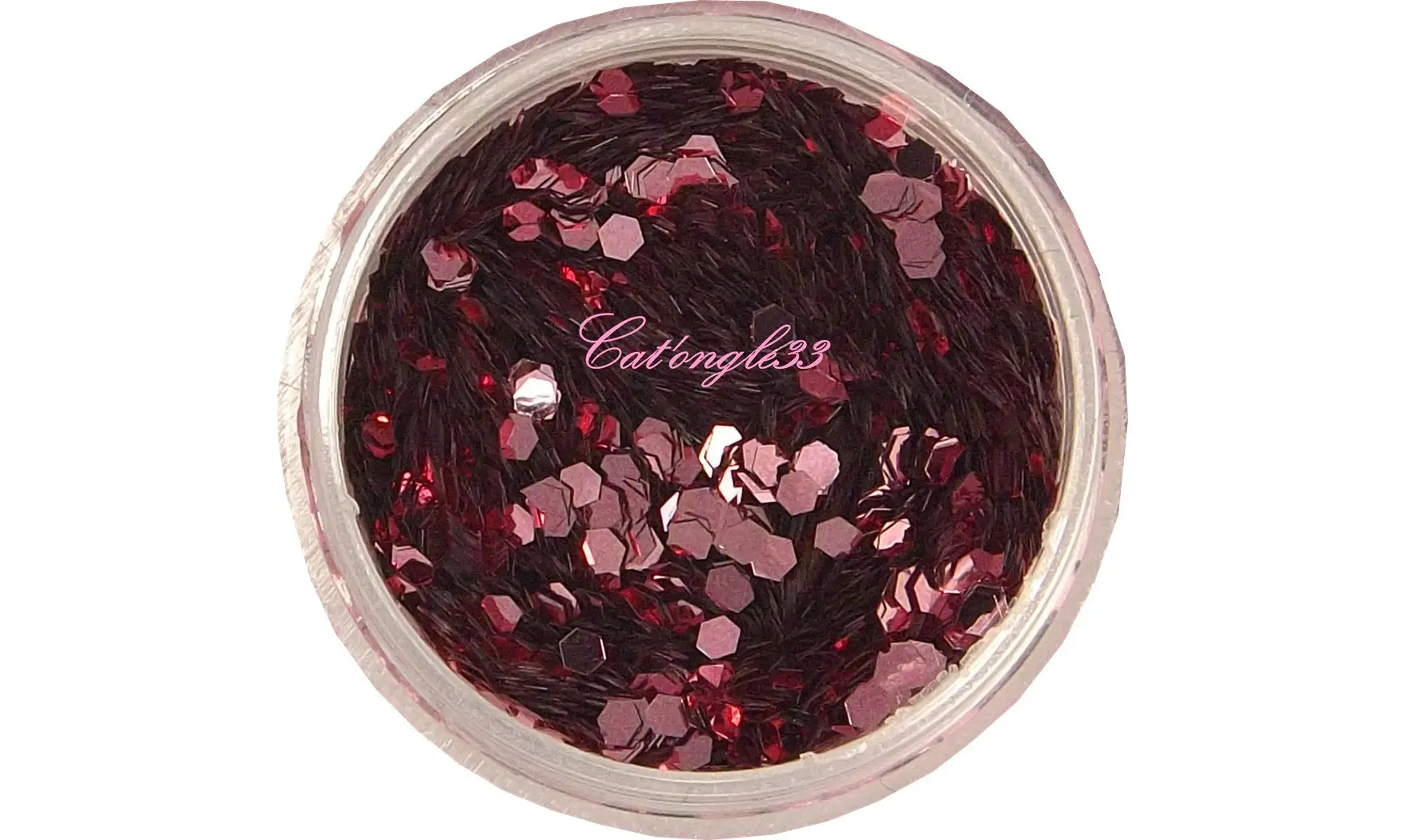 Paillette hexagonale rose