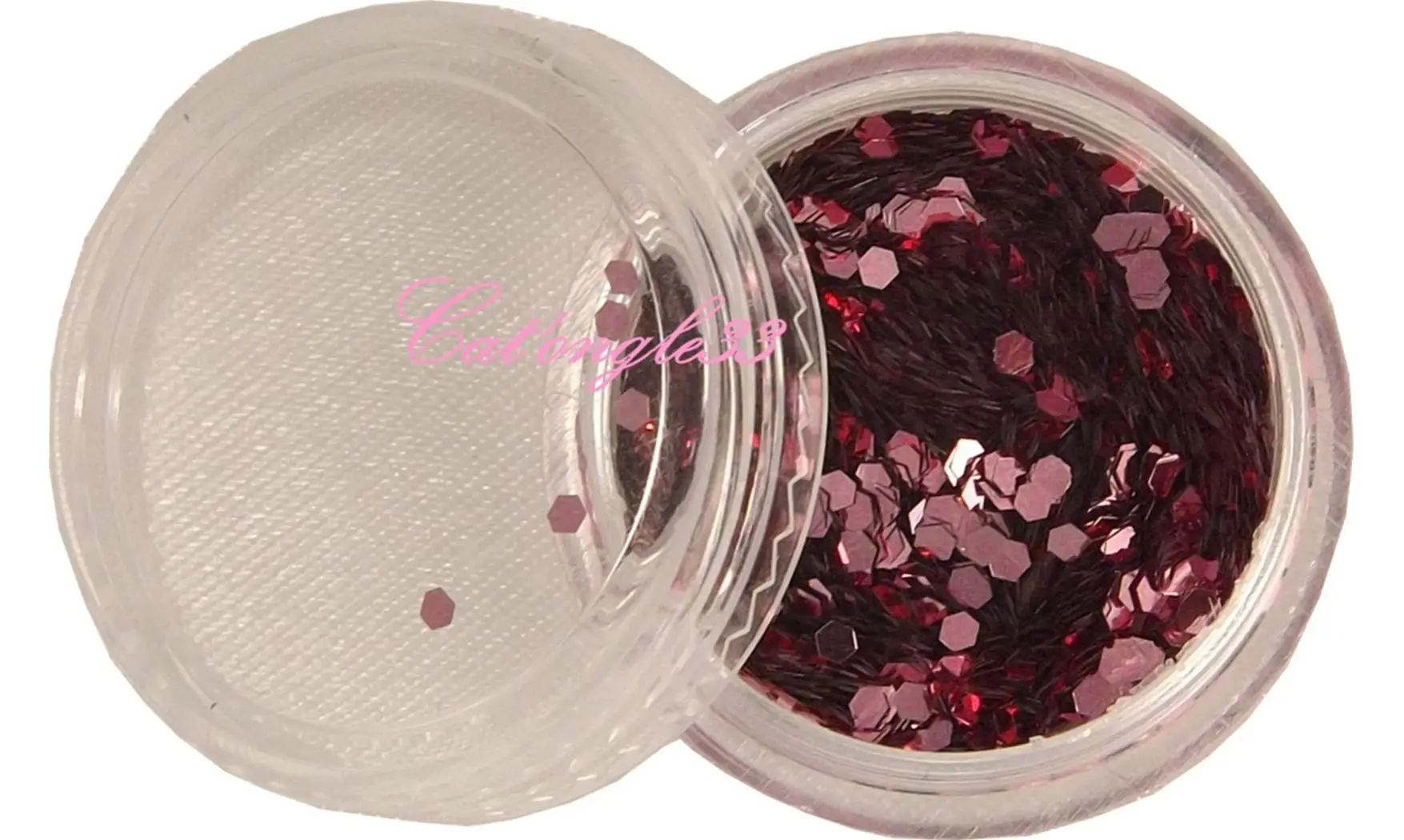 Paillette hexagonale rose