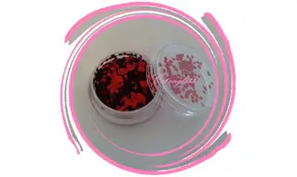 Paillette hexagonale rouge