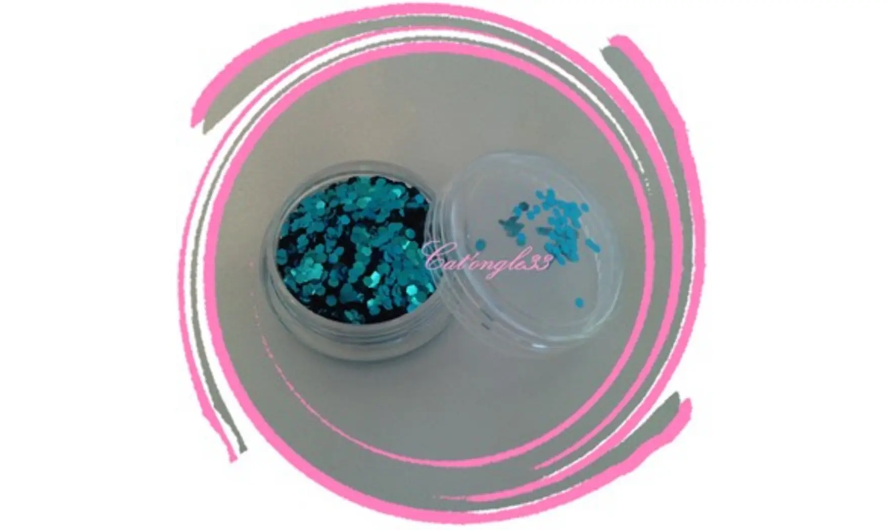Paillette hexagonale turquoise