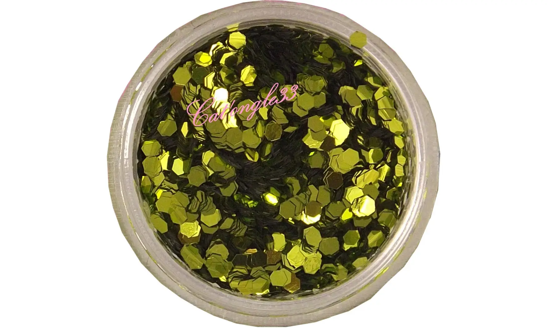 Paillette hexagonale vert olive