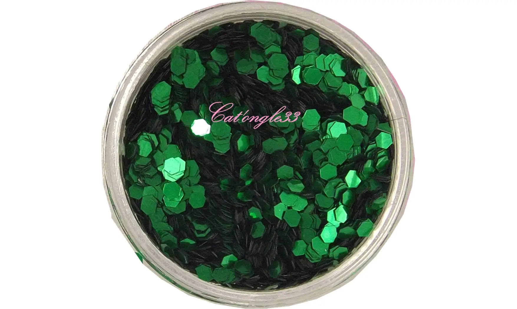 Paillette hexagonale vert sapin