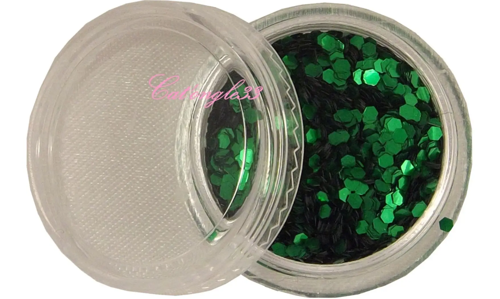 Paillette hexagonale vert sapin