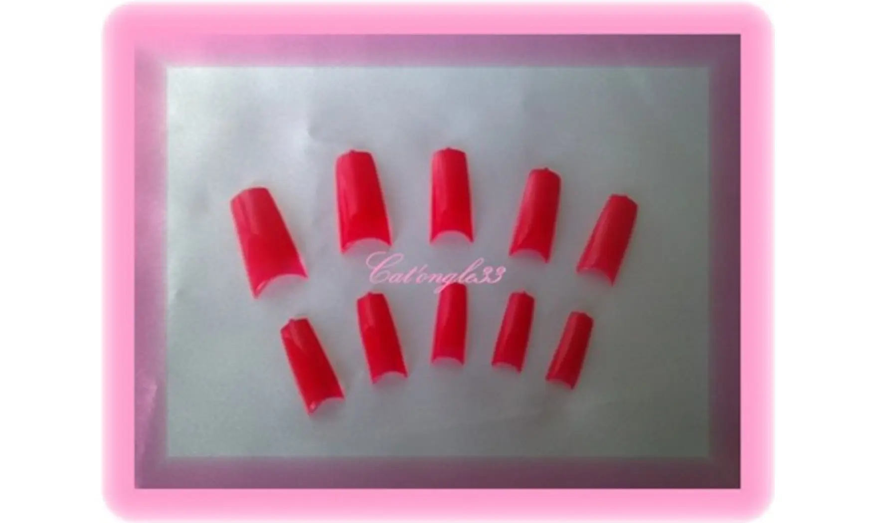 Capsules tips french rouge clair