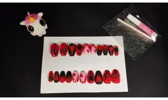 Press on nails Deadpool Licorne - Lot 20