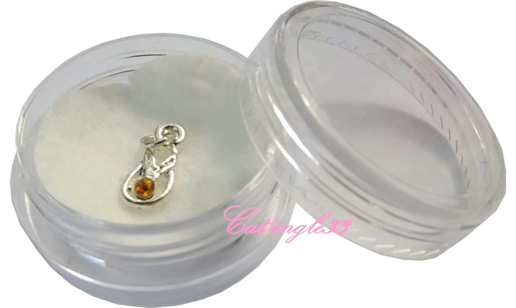 Piercing tong jaune nail art