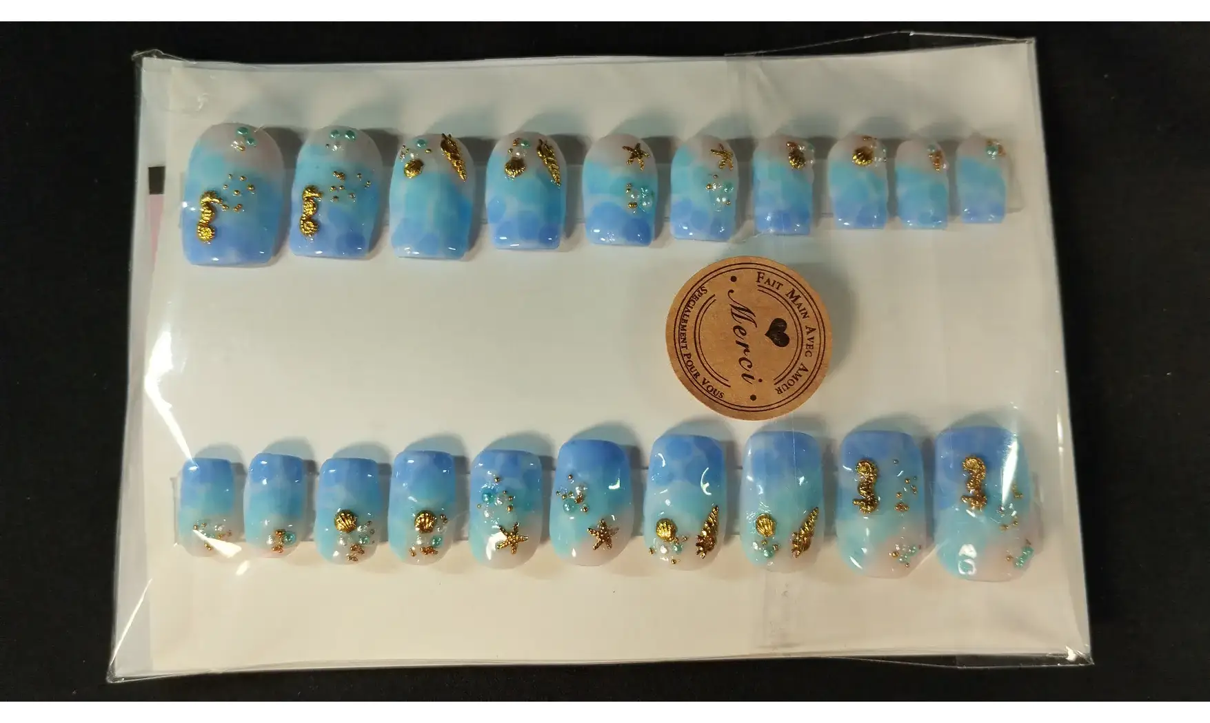 Press on Nails Écume&coquillage - Lot 20