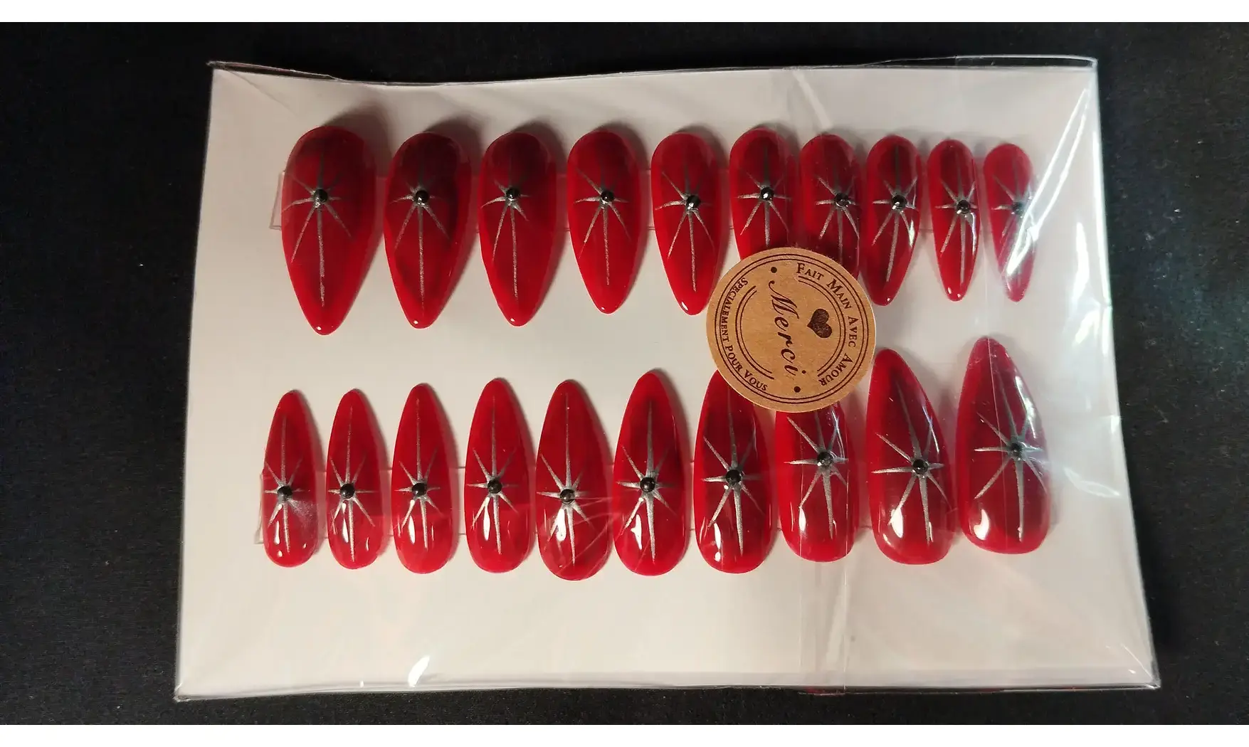 Press on nails Étoile argent - Lot 20