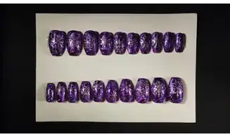 Press on nails Flocons argent - Lot 20