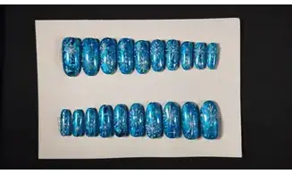 Press on nails Flocons blanc - Lot 20