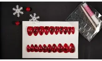 Press on nails Flocons noir - Lot 20