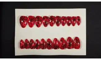 Press on nails Flocons noir - Lot 20