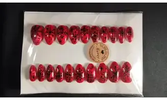 Press on nails Flocons noir - Lot 20