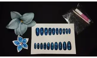 Press on Nails Vague bleu - Lot 20