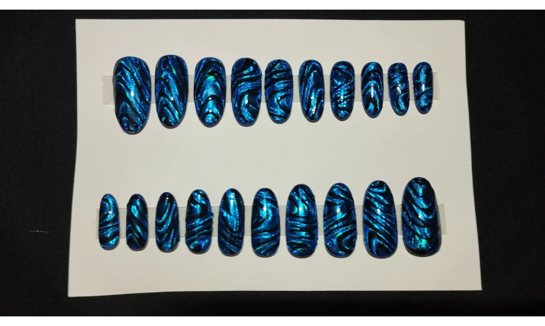 Press on Nails Vague bleu - Lot 20
