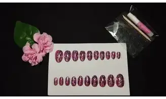 Press on Nails Foils Uni rose - Lot 20