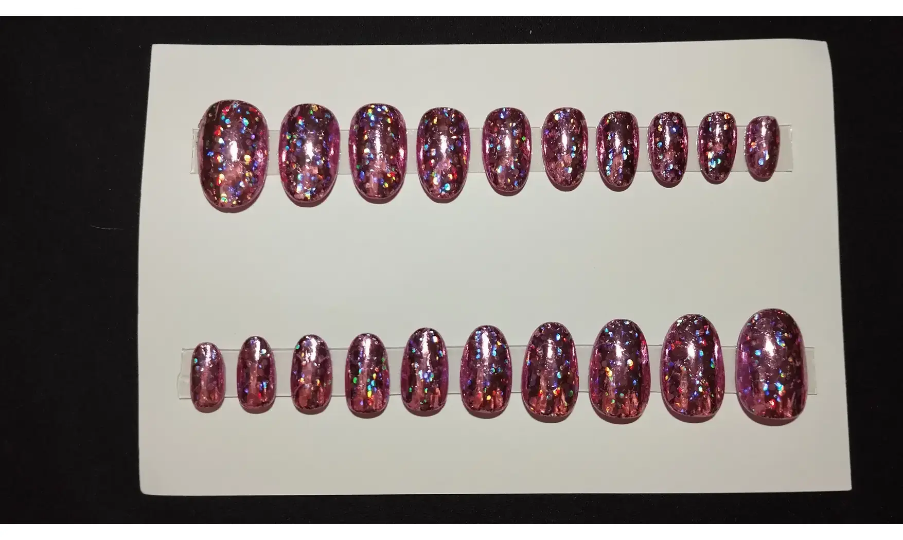 Press on Nails Foils Uni rose - Lot 20