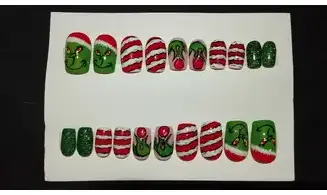 Press on nails Noël Grinch - Lot 20