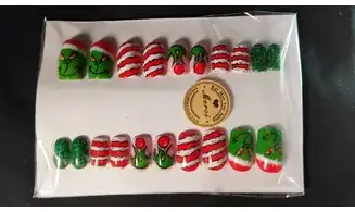 Press on nails Noël Grinch - Lot 20