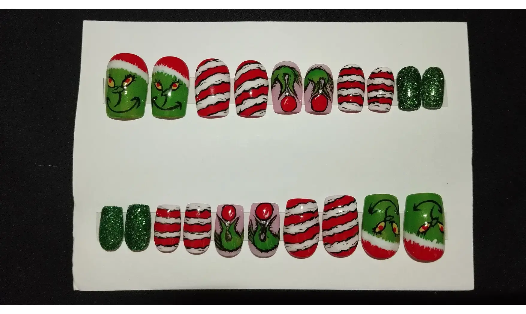 Press on nails Noël Grinch - Lot 20