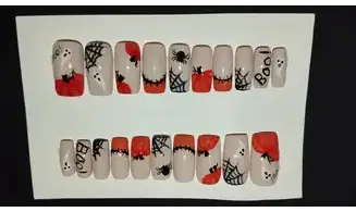 Press on nails "BOO" Halloween - Lot 20