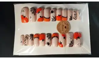 Press on nails "BOO" Halloween - Lot 20