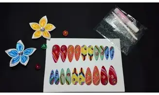 Press on nails Hippie longs - Lot 20