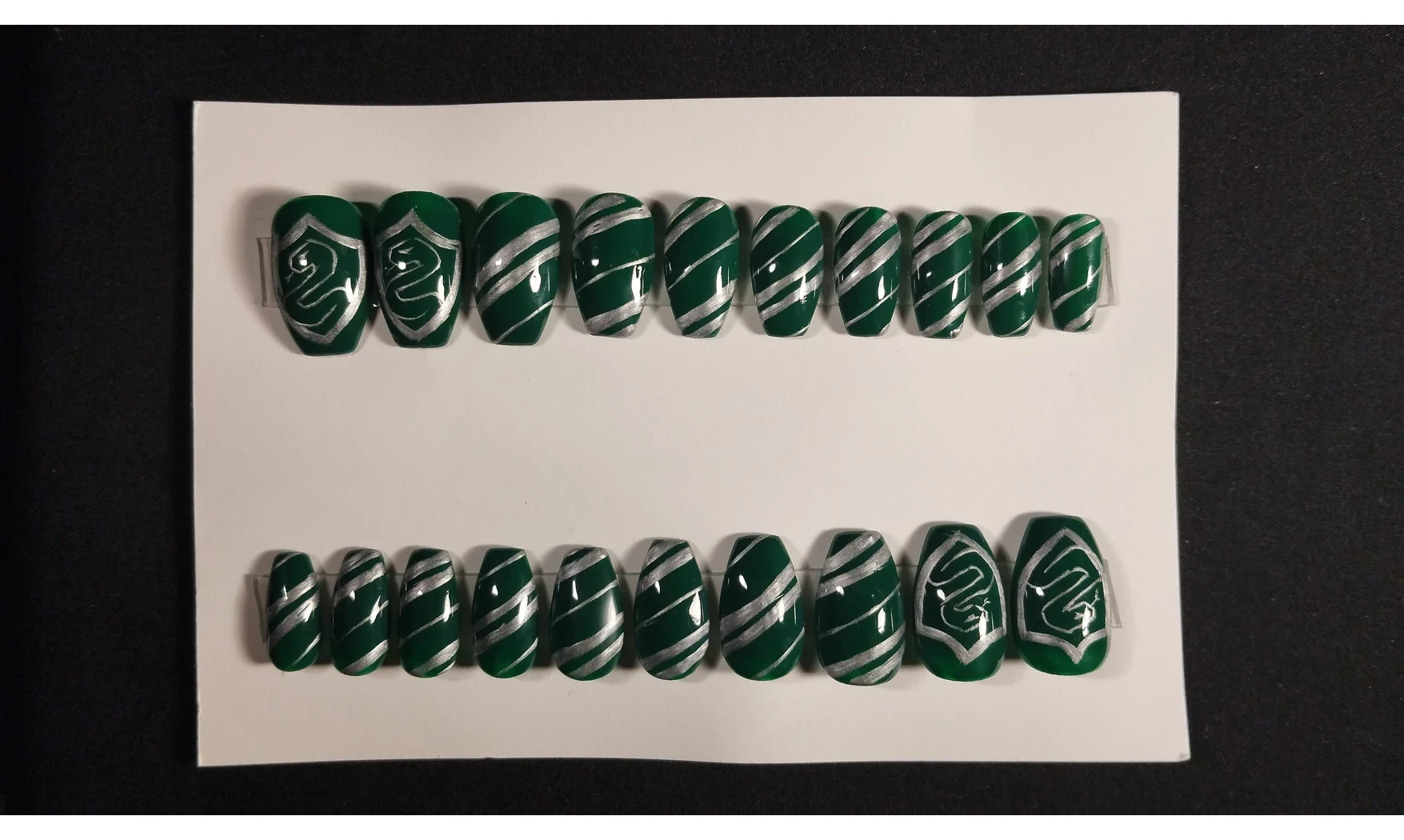 Press on nails Serpentard HP - Lot 20