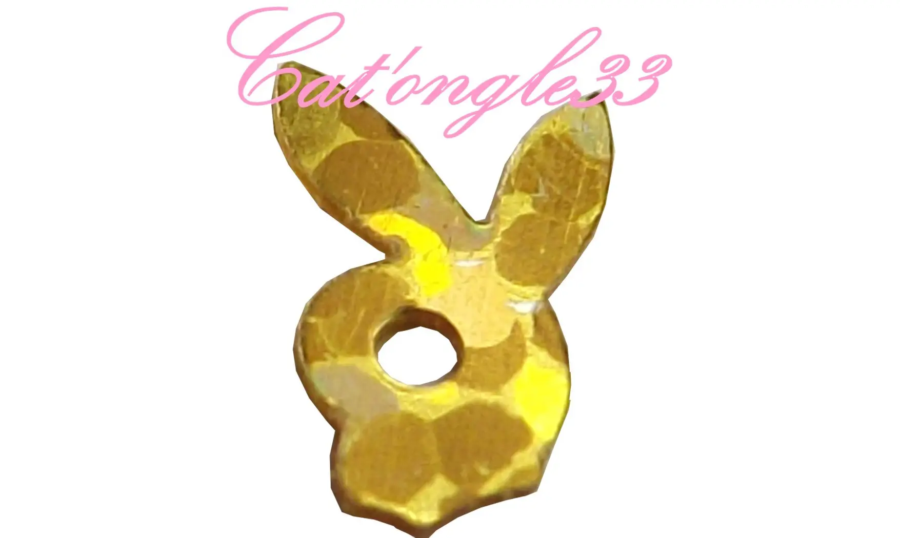 Dazzling hologramme lapin or