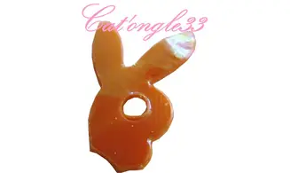 Dazzling hologramme lapin orange