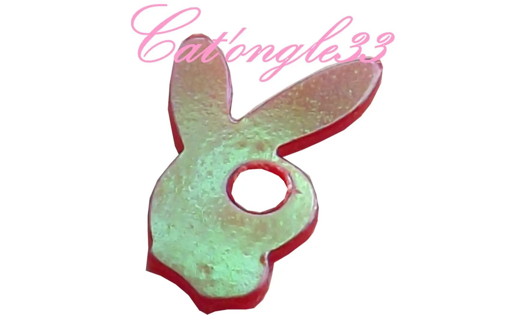 Dazzling hologramme lapin rouge