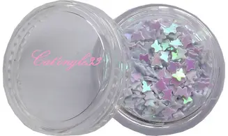 Dazzling hologramme papillon blanc