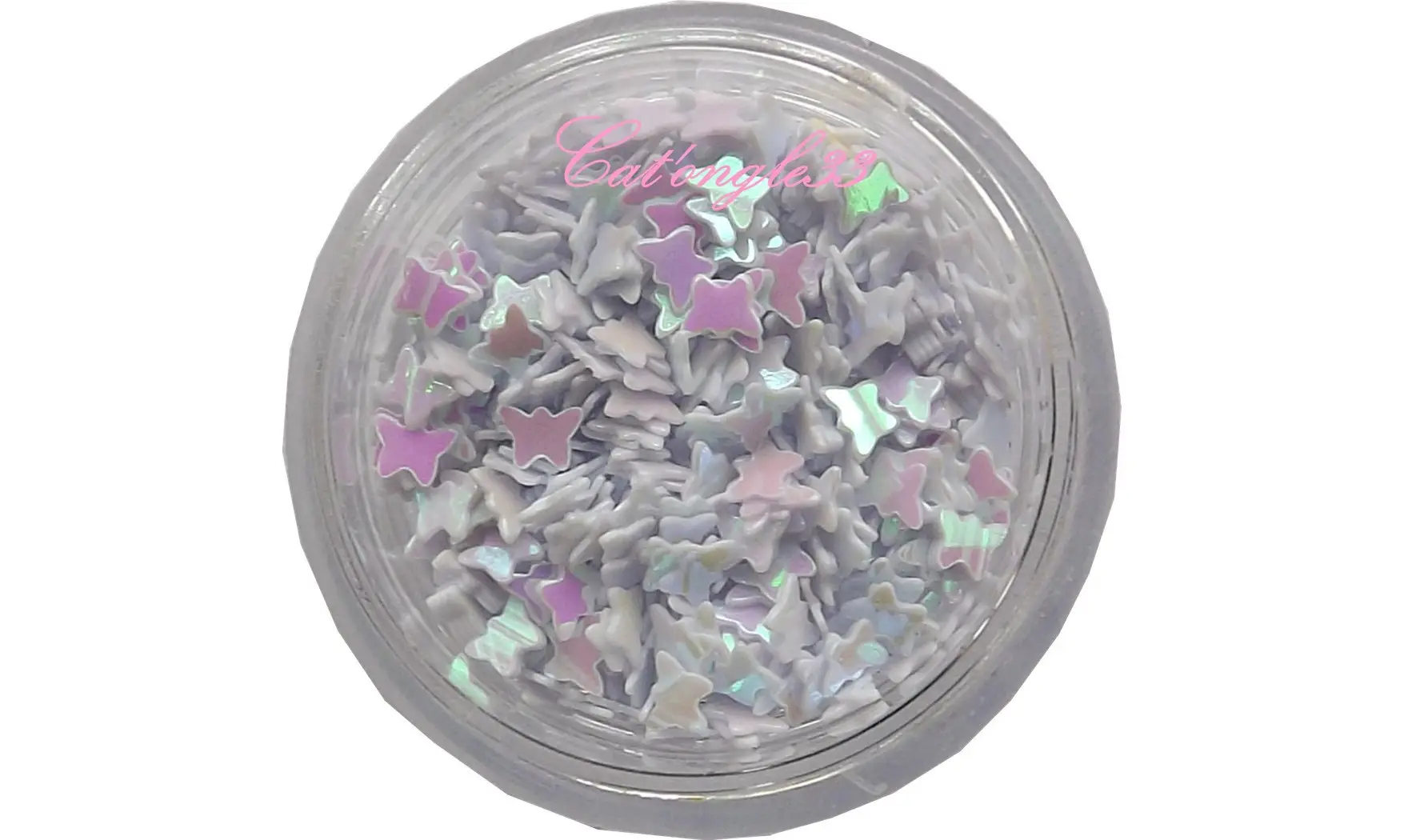 Dazzling hologramme papillon blanc