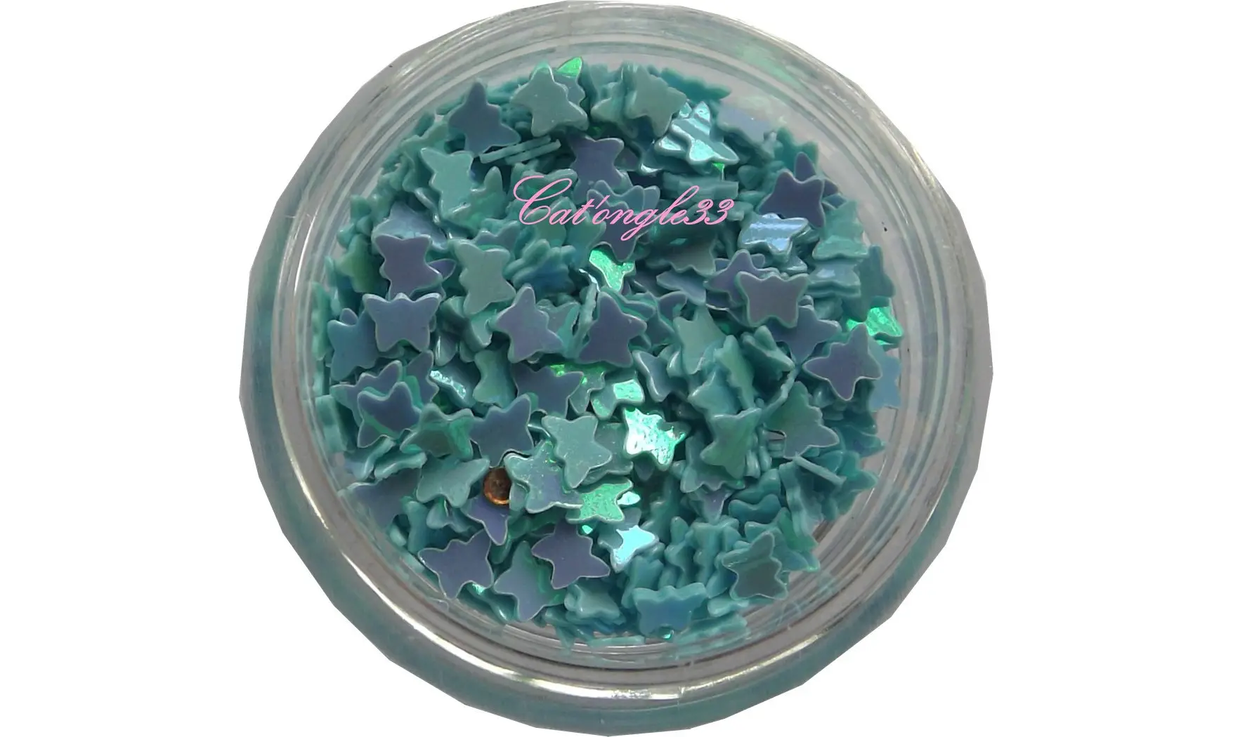 Dazzling hologramme papillon bleu clair