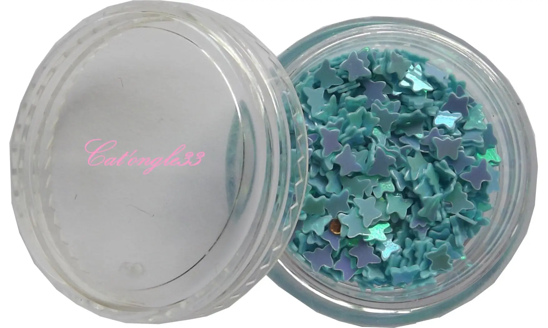 Dazzling hologramme papillon bleu clair