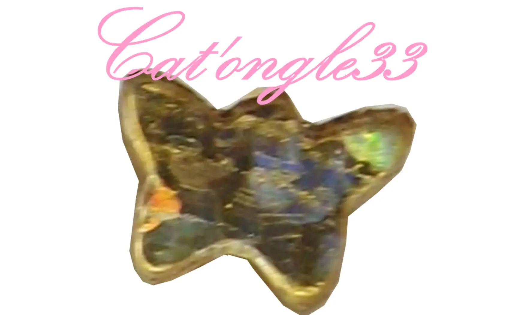 Dazzling hologramme papillon or