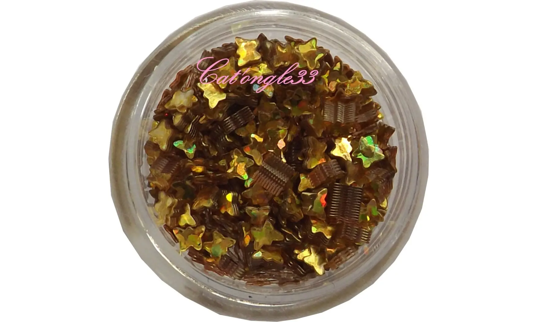 Dazzling hologramme papillon or