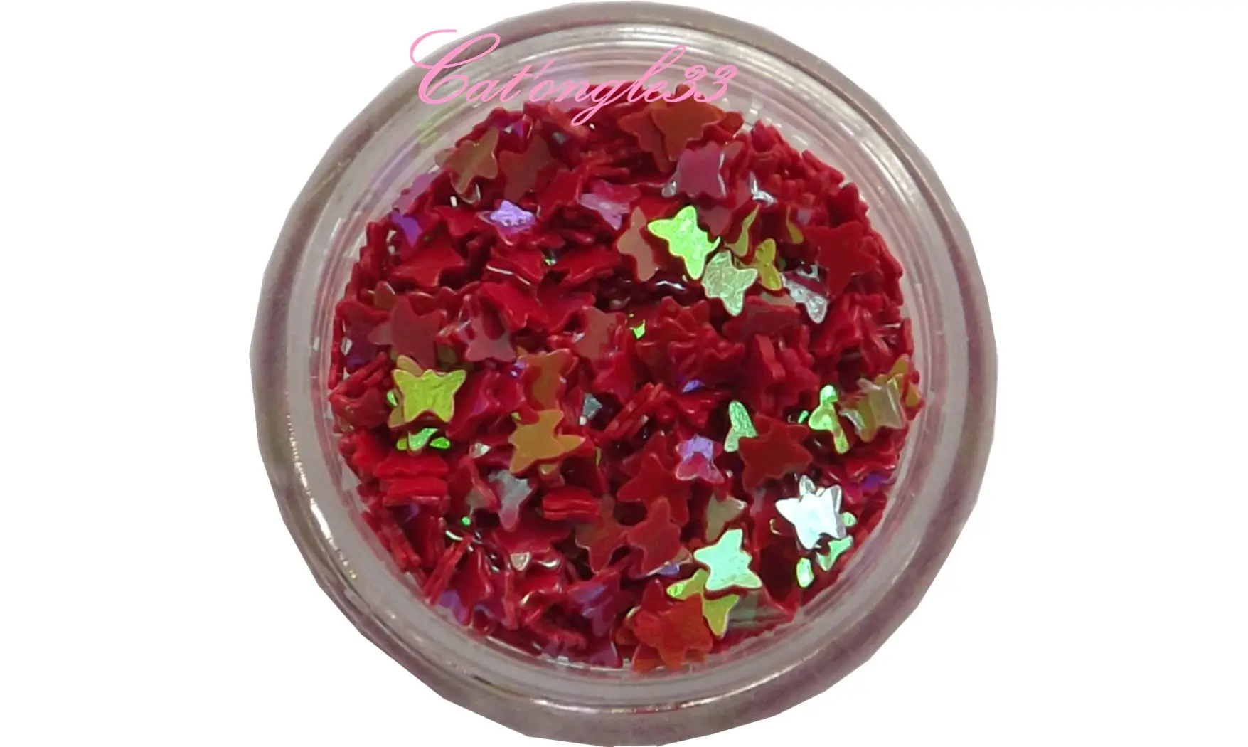 Dazzling hologramme papillon rouge